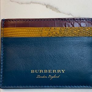 Burberry Leather, Lizard, and Alligator Card Case